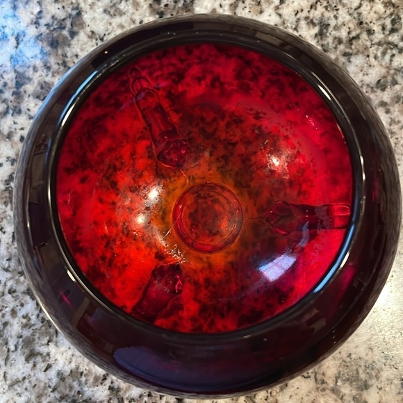 Vintage Ruby Red Glassware Small Bowl - Picture 3 of 4